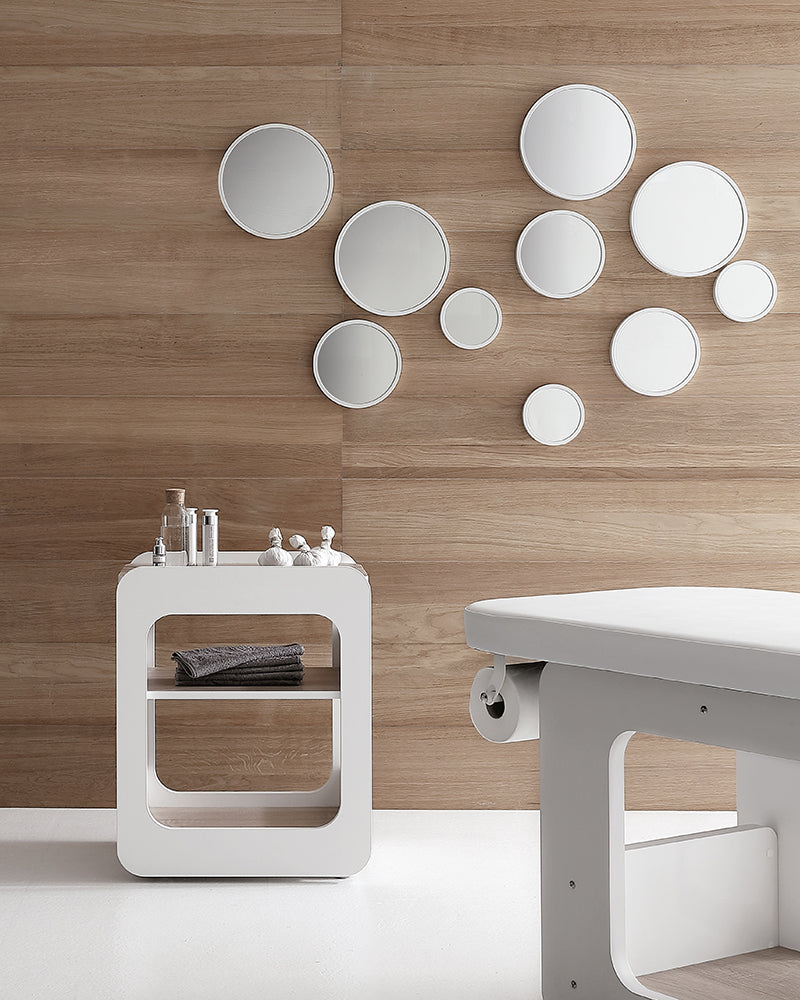 Creo - White trolley - Oak pattern